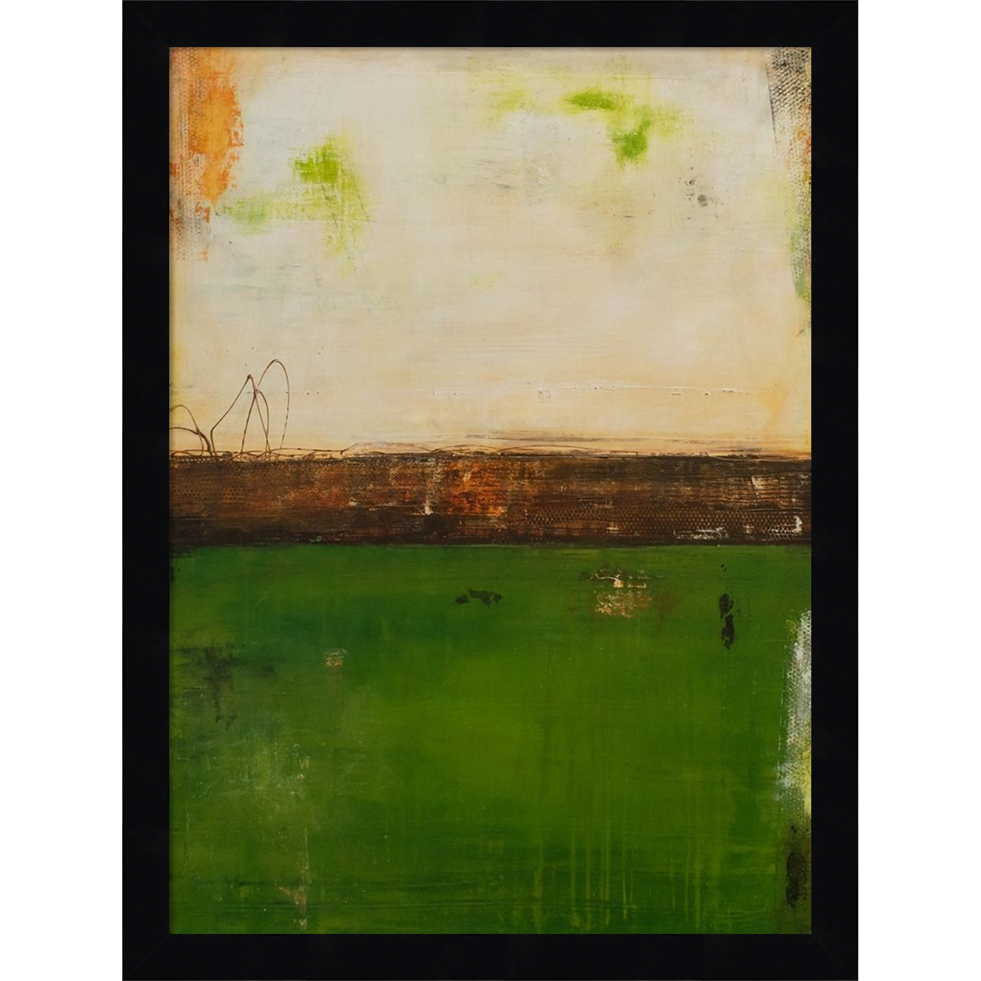 Forest Hill Trail by Mauro Wood Framed Wall Art Print, 17" H x 13" W, Black
