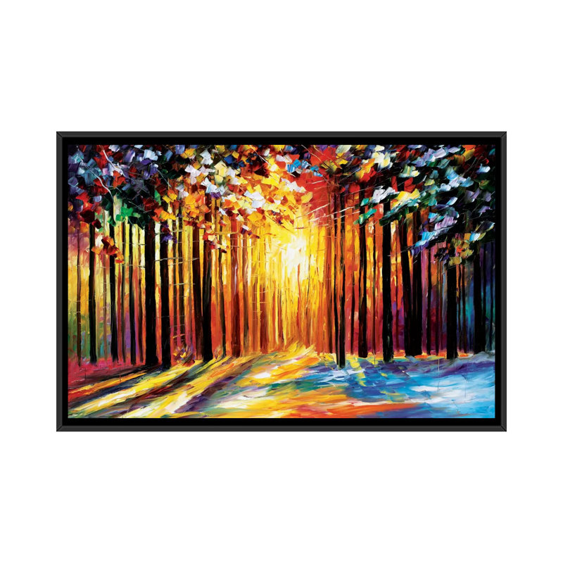 «Sun of August», reproduction d'art sur toile tendue, Toile avec cadre noir, H 32 po x l 48 po x P 1,5 po