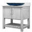 Meuble-lavabo de 30 po avec comptoir en quartz moka et lavabo, quincaillerie en nickel brossé-923391320