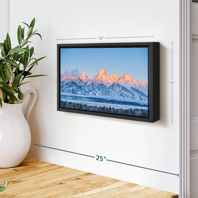 «Frozen Grand Tetons Wall Art», H 9 po x l 13 po