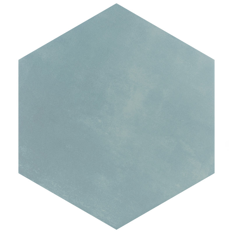 Horizon Hex 7-3/4" x 9"Porcelain Wall & Floor Tile, Aguamarina