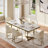  Modern Luxury Dining Chair, PU Leather Upholstery, Stainless Steel Base-146141832-146141833