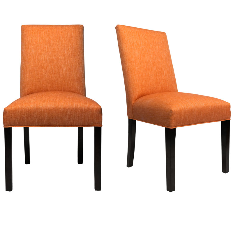 19'' H Upholstered Dining Chair, Espresso, Grass