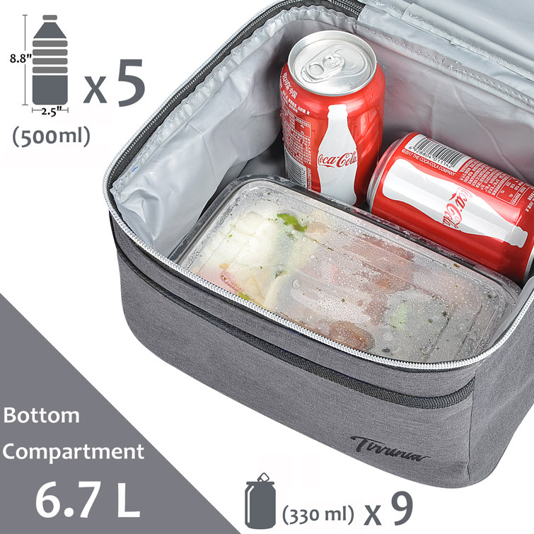 Tirrinia Insulated Lunch Box for Women Men, Leakproof Thermal Reusable  Lunch Bag with 4 Pockets for Adult & Kids, Lunch Bag Cooler Tote for Office