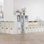 Cinq bibliothèques à dos fermé, organisateur de rangement en bois naturel, vitrine moderne à tablettes ouvertes pour le bureau de la chambre à coucher-972360247