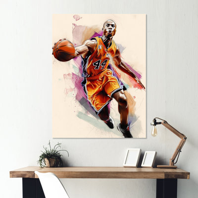 " Drawing Basketball Payer In Action "