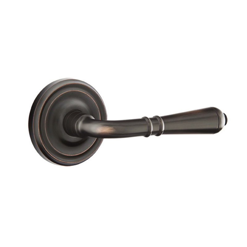 Levier de porte avec rosette Turino Passage, Gauche, Bronze huilé
