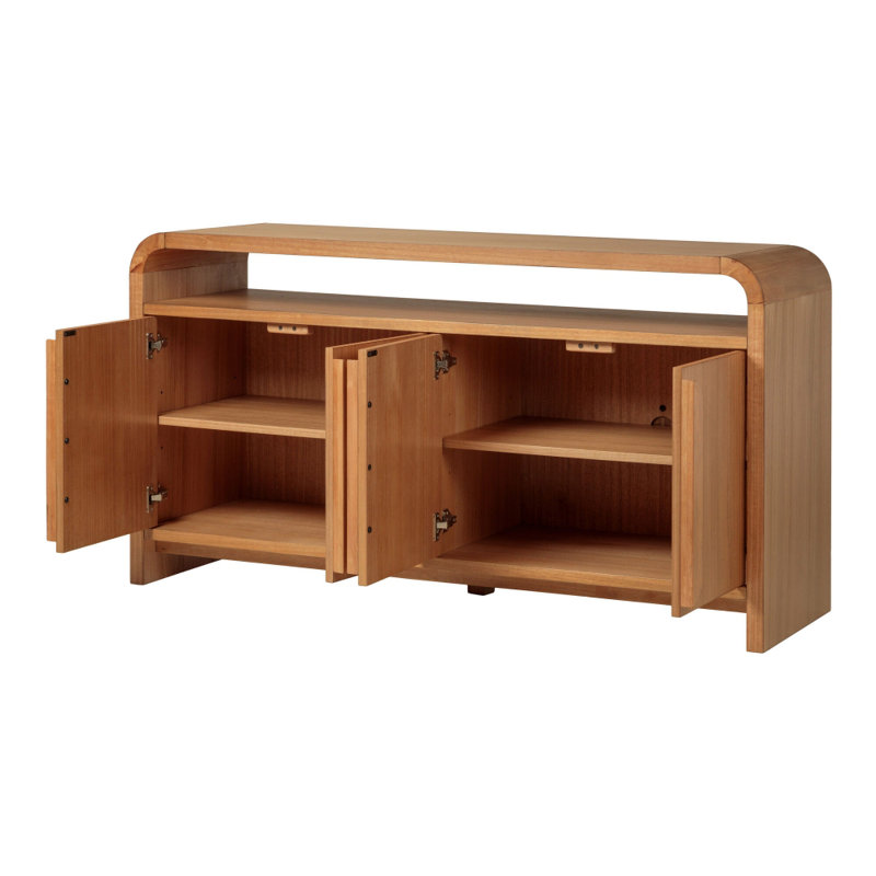 Retro-Style Home Sideboard, 21.65" H x 78.74" W x 19.69" D