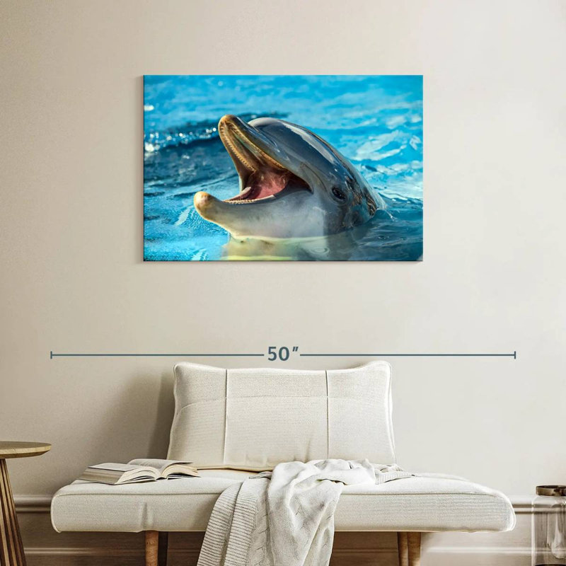 Dauphin souriant souriant, H 24 po x l 36 po