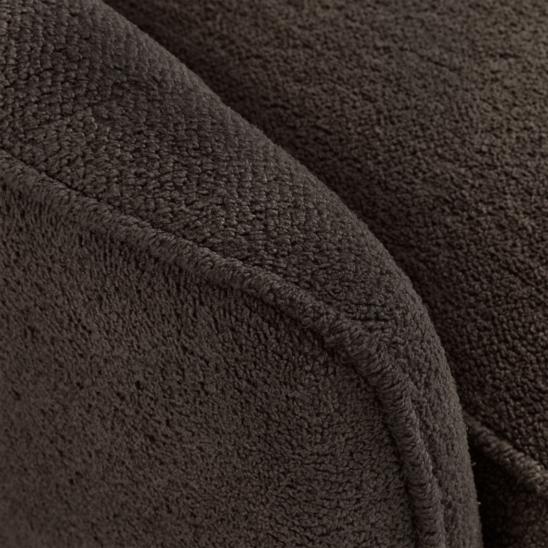 Arim Upholstered Barrel Chair, Brown Polyester Blend