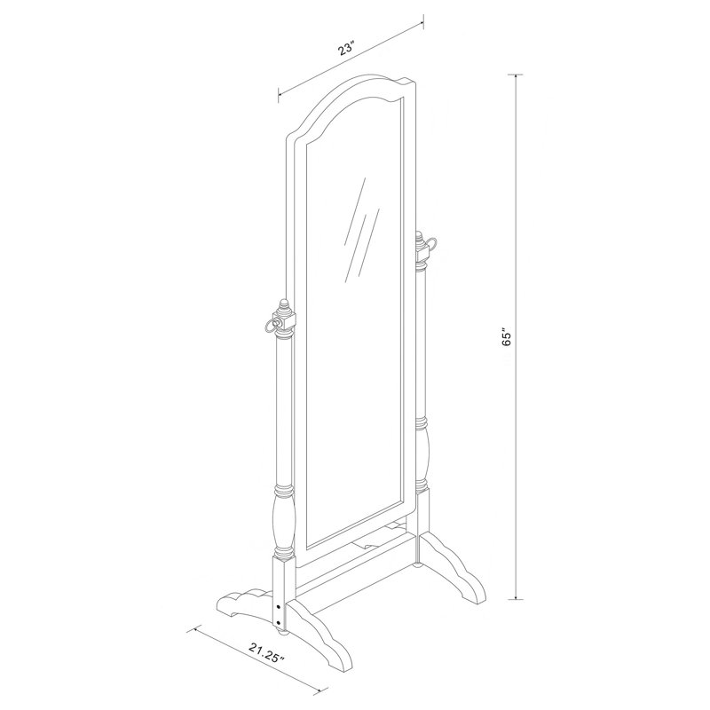 Miroir pleine longueur Meriwel Merlot