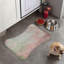 Tapis d'alimentation classique en forme d'os - Motifs classiques rose-vert