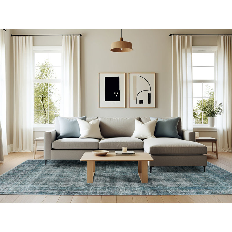 Tapis oriental gris Howerton, Rectangle 6 pi x 9 pi
