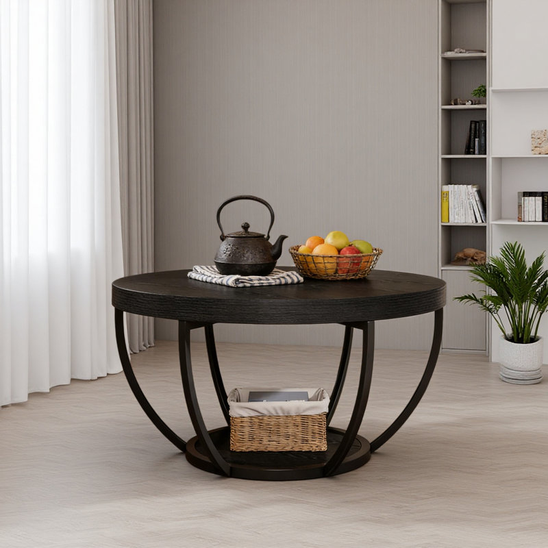 Round Chating Table,Central Table,2-Tier Coffee Table
