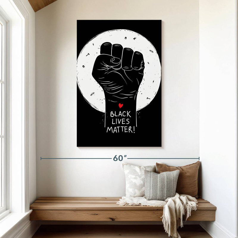 Khadjiah Racial Equality Slogan, 48" H x 32" W