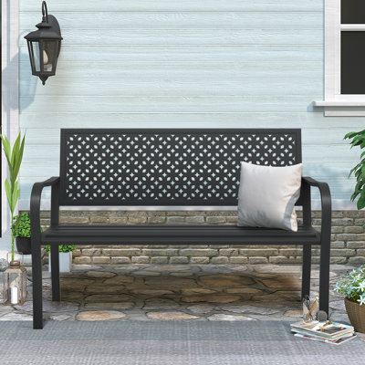 Banc d'extérieur en métal Classic (noir)