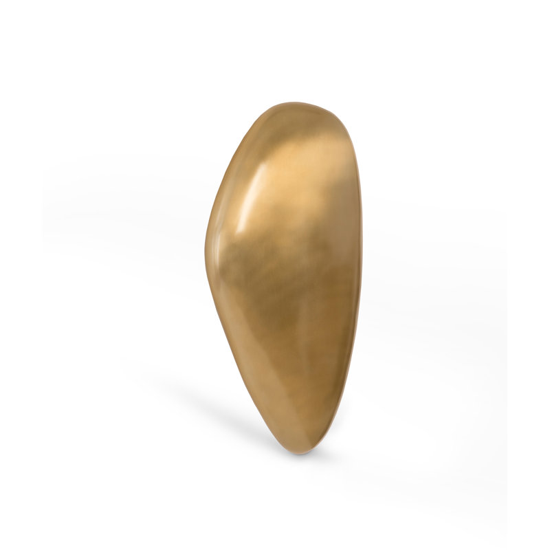 River Stone Wall Décor, Gold, 12" H x 18" W x 2" D
