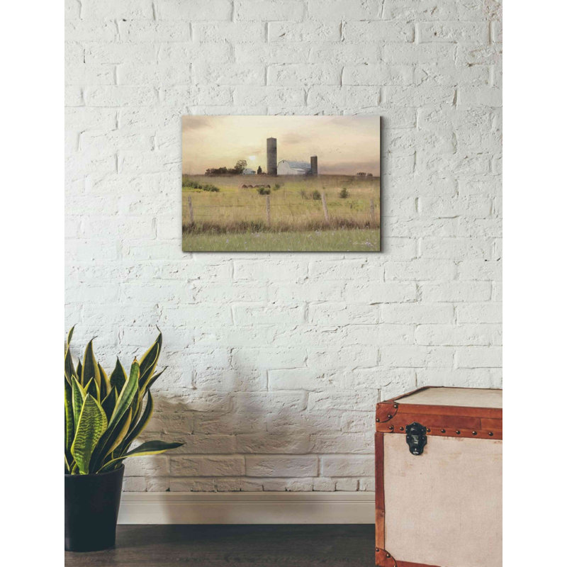 «Sunset at the Dexter Farm» par Lori Deiter, art mural sur toile, H 18 po x l 26 po x P 0,75 po