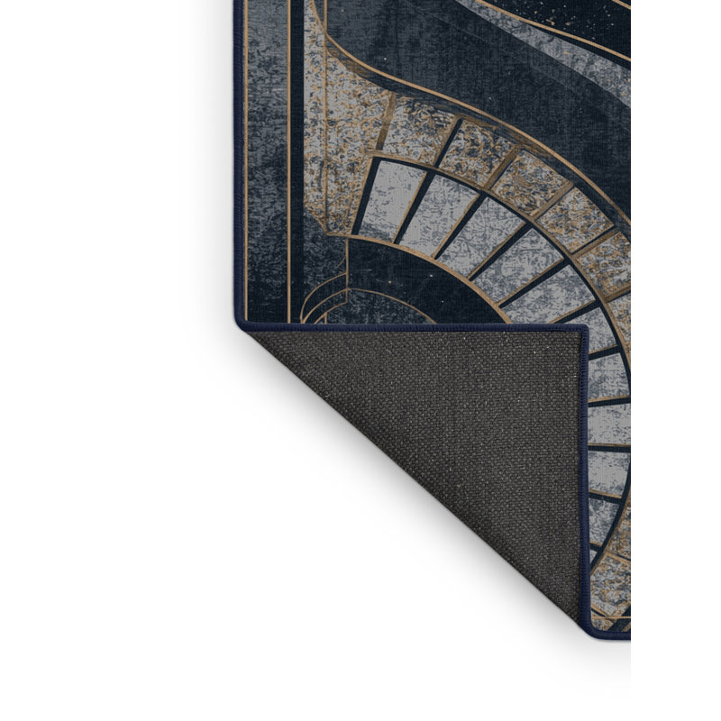 Tapis arc-en-ciel doux et moelleux Art Deco, 2 x 5