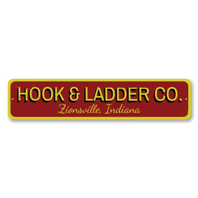 Hook & Ladder Custom Aluminum Sign