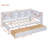 Twin Size Daybed, Wooden  With 2 Drawers, Daybed With Storage Shelf And USB Charging Ports-3297896-3297897