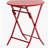 3 Piece Patio Bistro Set of Foldable Round Table and Chairs, Red-1383993095