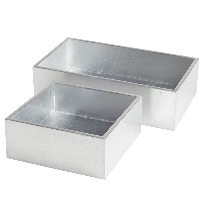 Metallic Napkin Holder, 2.20" H x 6" W x 6" D, Silver