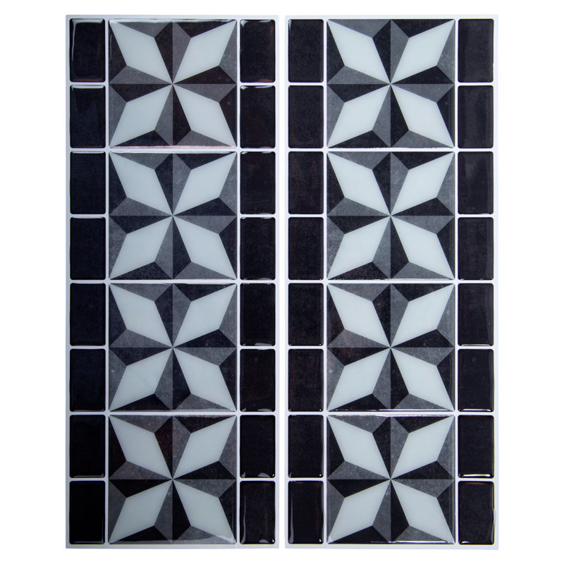 Carreau de mosaïque peler & collez en PVC 4 po x 12 po