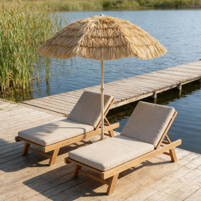 Parasol d'extérieur, parasol de jardin extérieur de style hawaïen, parasol de patio