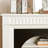 French cream-style white fireplace decorative cabinet-395871394