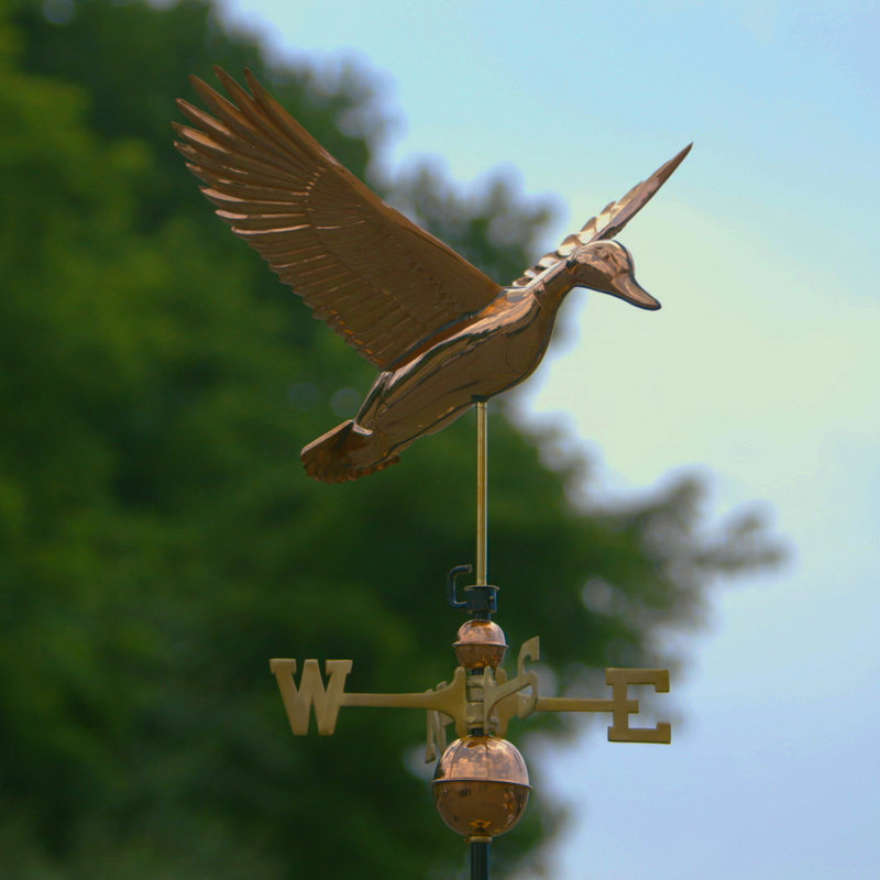 Girouette Flying Duck, Cuivre poli