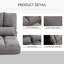 Canapé convertible, canapé-lit pliant, chaise longue d'invité avec 2 coussins, dossier et appui-tête réglables, gris foncé