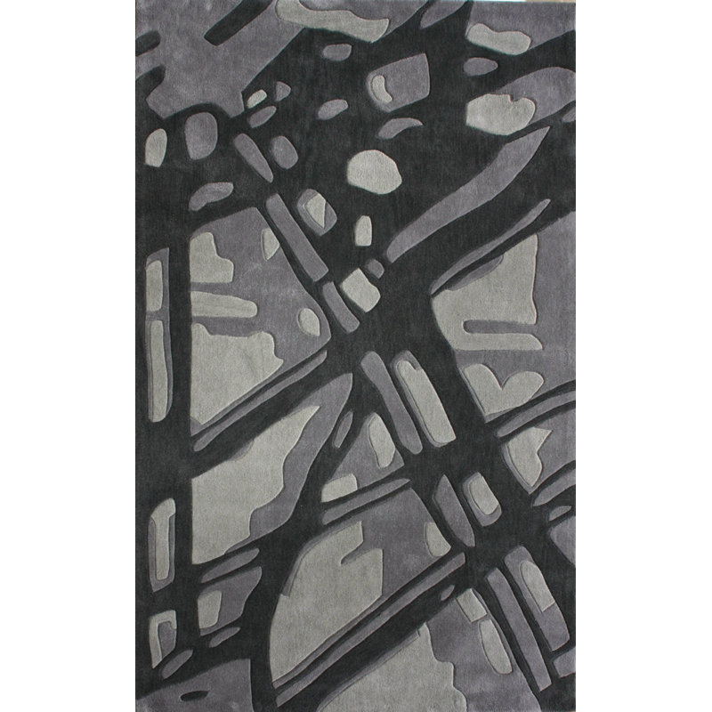 Tapis gris Mikel Paint Splatter, 8 pi 3 po x 11 pi