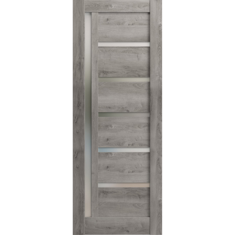 Porte standard lambrissée Quadro, 42 po x 96 po, Gris Nebraska