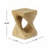 Wood-Like Texture MGO Twist Shape Side Table-579227084