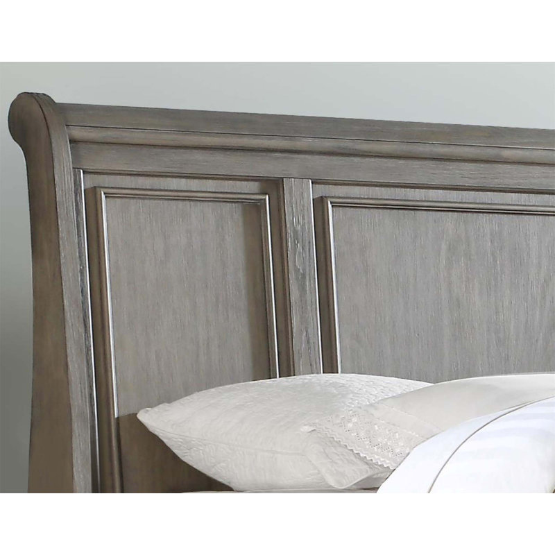 Lit de rangement gris antique avec deux tiroirs spacieux, conception transitionnelle pour les intérieurs modernes et classiques