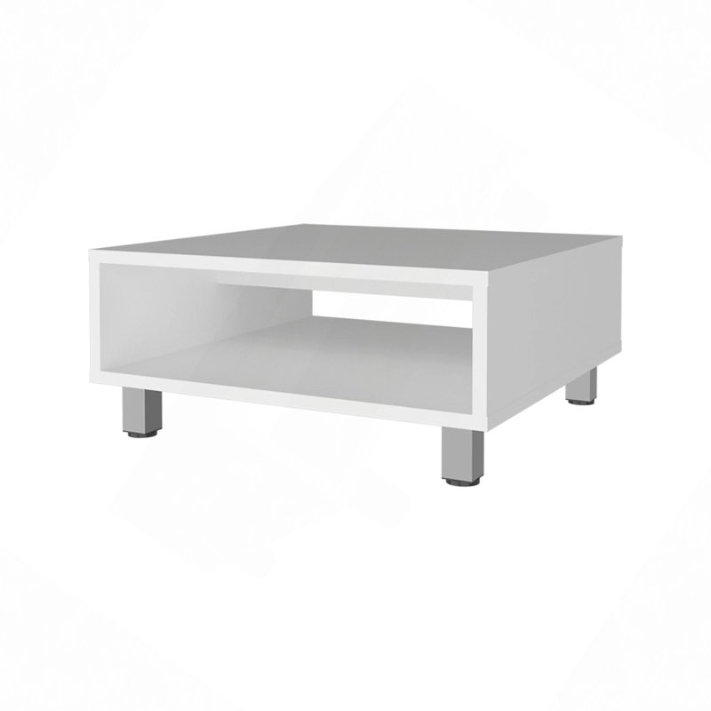 Table,Coffee Table With Open Storage, White