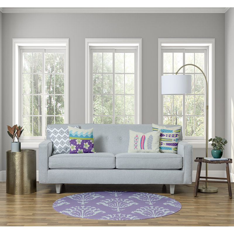 Shingadia Chenille Floral Indoor Rug, Round 5'