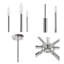 6-Light Contemporary Candelabra Styled Chandelier
