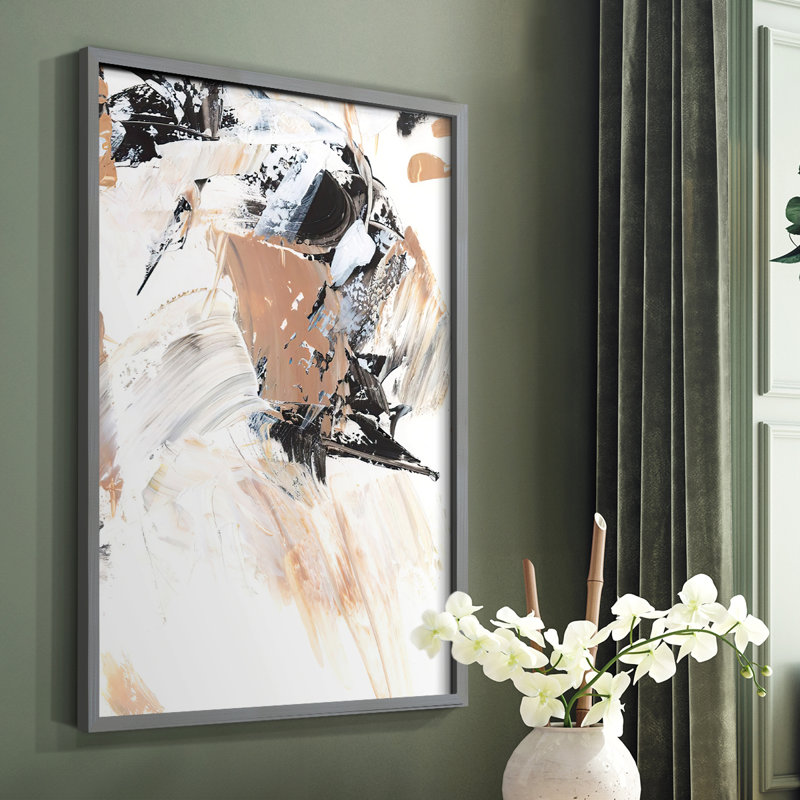 Ruckus II, reproduction encadrée - bois massif, Noir, H 28 po x l 22 po