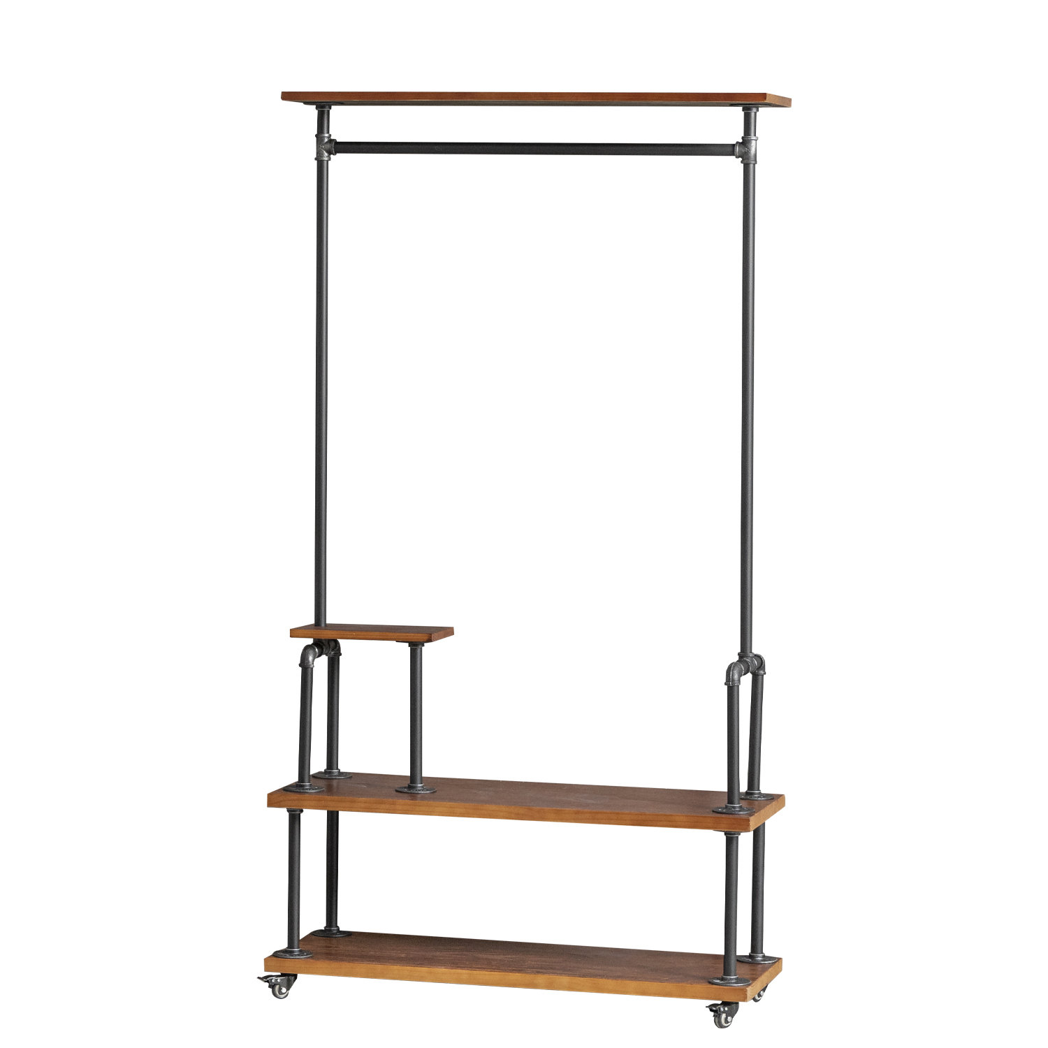 Williston Forge Industrial Pipe Clothes Rack, Heavy Duty Detachable ...