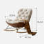 Chaise berçante moderne rembourrée