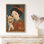 «Woman with Demon Mask in Red Kimono Art», reproduction d'art sur toile encadrée