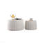 Ensemble de tables de rangement rondes - couvercle escamotable, gigogne, bord courbé - blanc