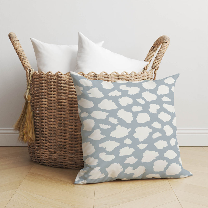 Coussin Animal Spot, H 18 po x l 18 po, Bleu ardoise / bleu
