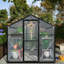 Serre en polycarbonate pour jardins - structure stable et garde-pieds avec grande base enduite