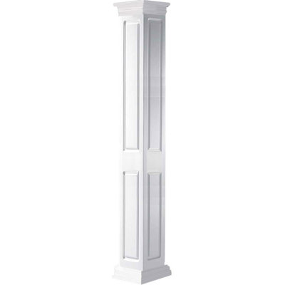 Ensemble de colonnes à double panneau surélevé Craftsman Classic Square
