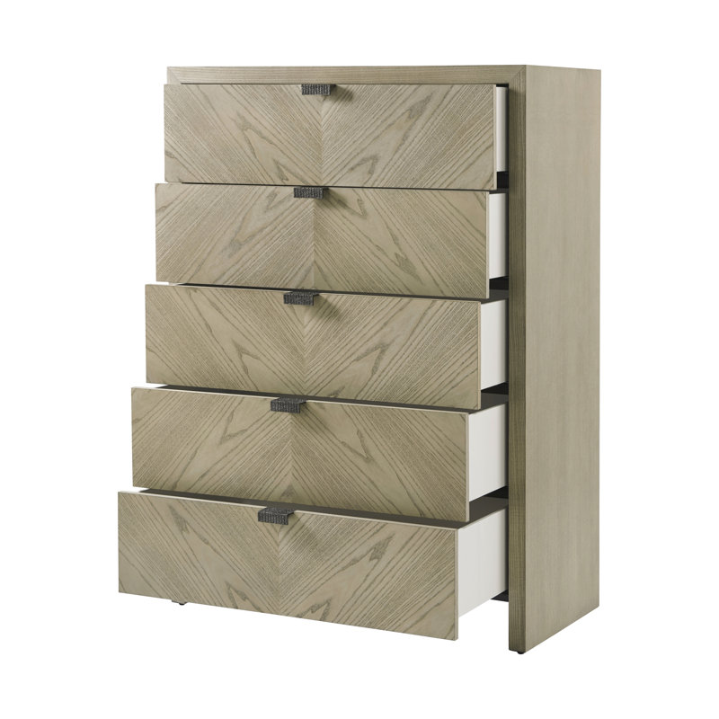 Catalina 5 - Drawer Solid Wood Dresser, Dune