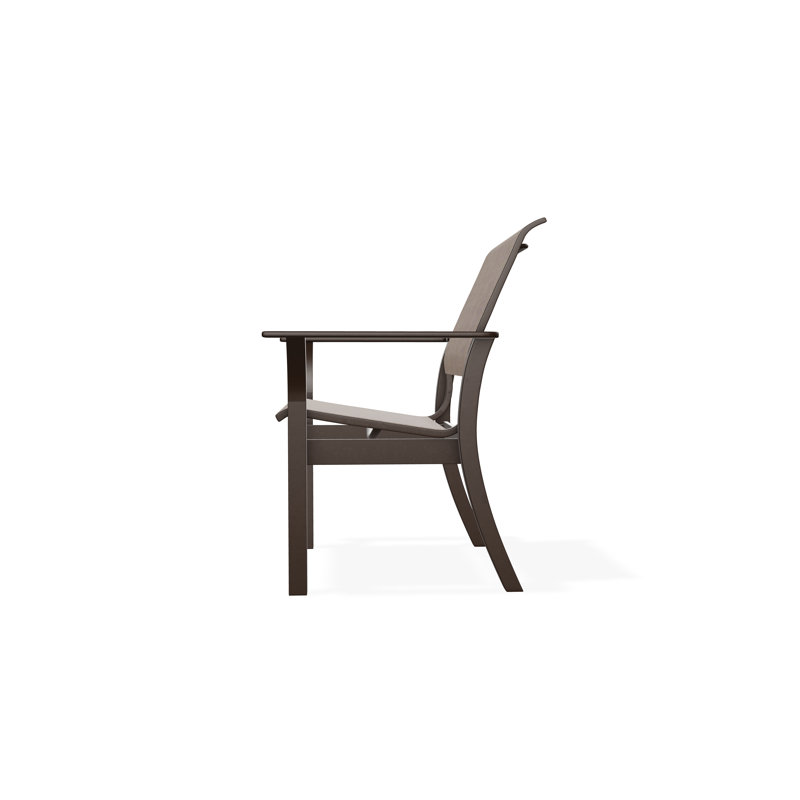 Leeward Outdoor Dining Chair, Augustine Fennel Sunbrella®, Kona