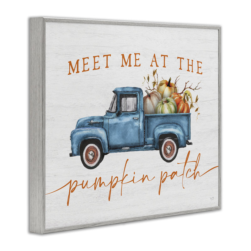 Giclée encadrée «Meet Me Pumpkin Patch» par Lux + Me Designs, Estampe numérique Farmhouse, H 16 po x l 20 po